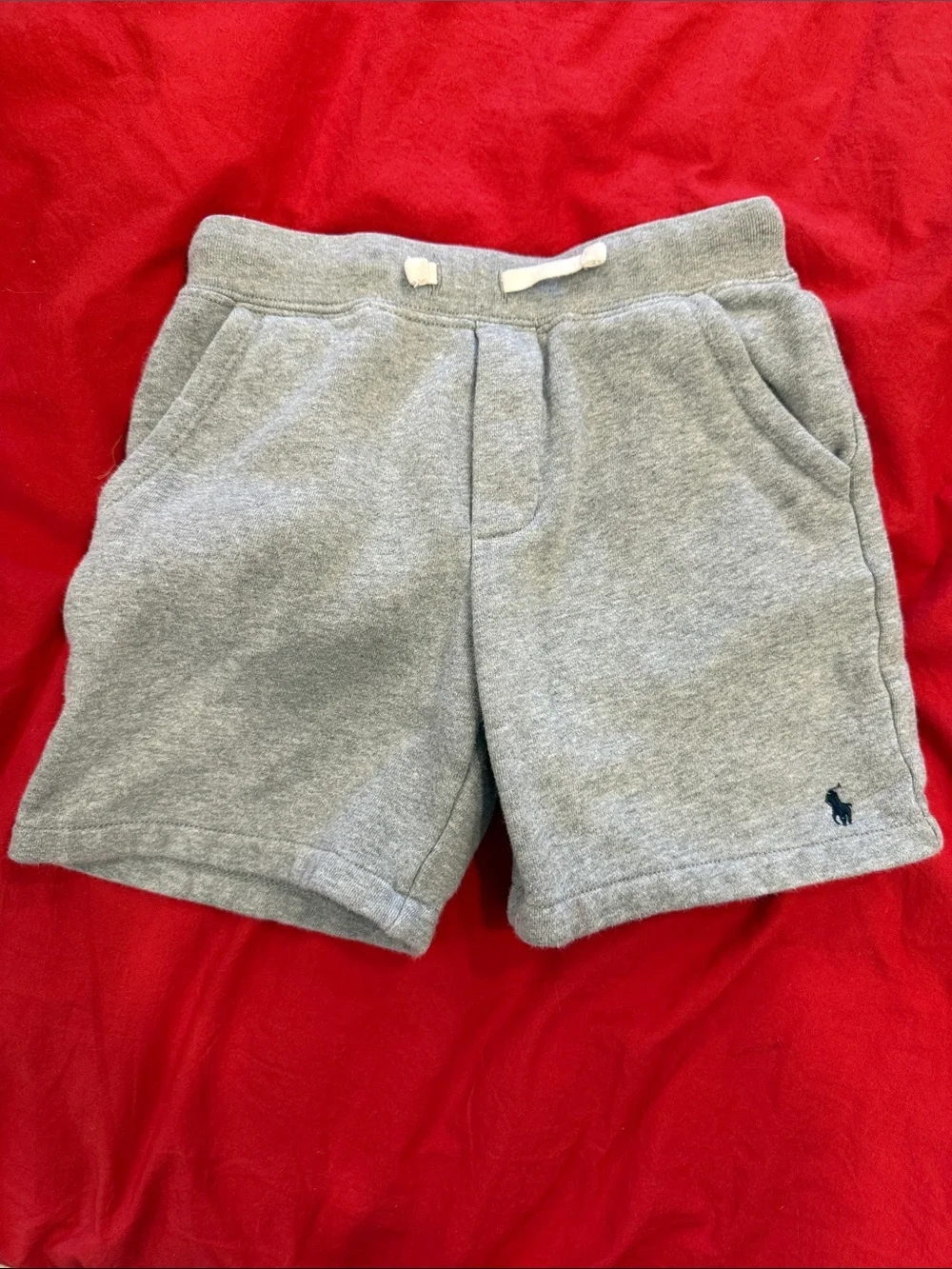 EUC Ralph Lauren boys Grey Fleece Kids Shorts size 7